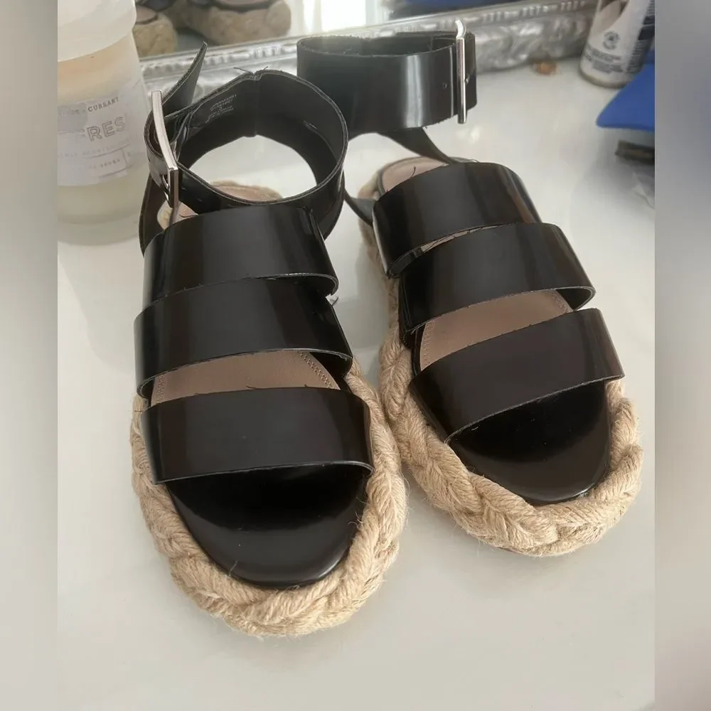 NEW ASOS DESIGN Jao chunky espadrille sandals size 3
